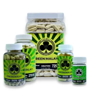 club 13 975mg kratom capsules green malay set 20234