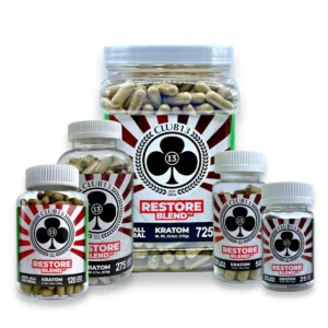 club 13 975mg kratom capsules restore blend set 33405