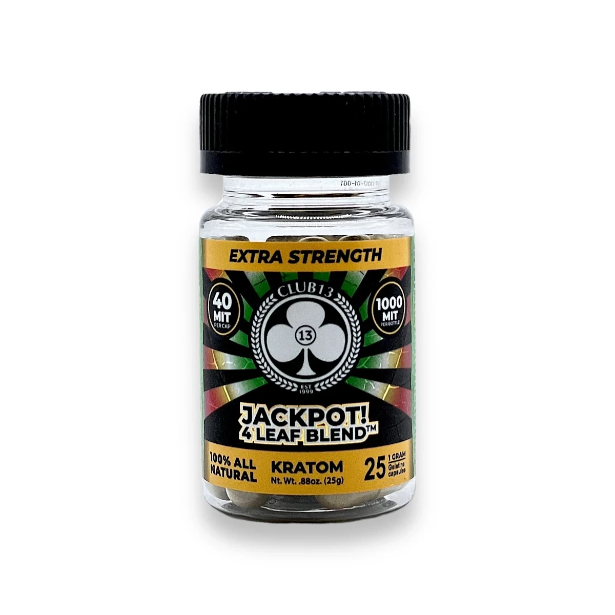 club 13 kratom extra strength capsules jackpot 4 leaf blend 25 94200