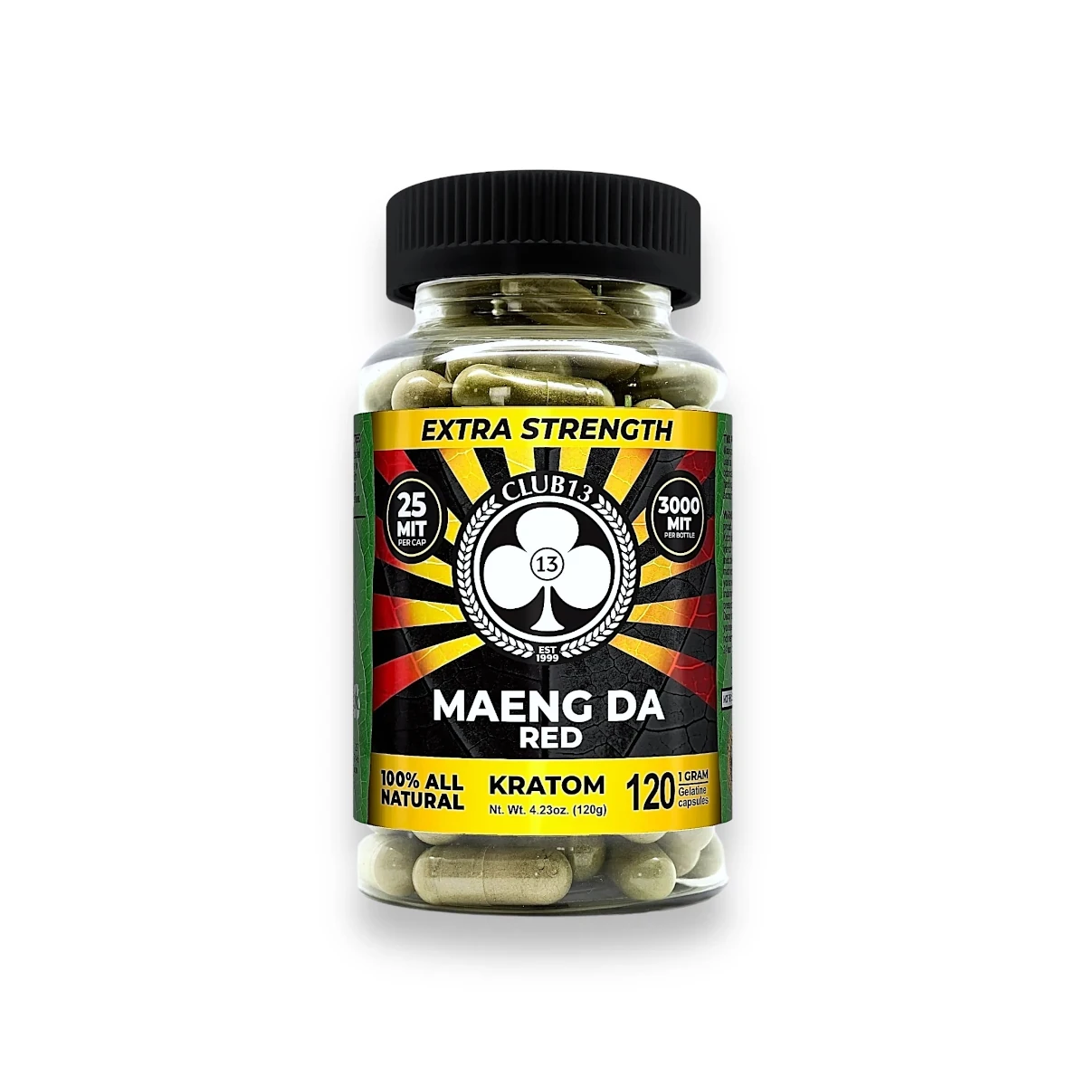 club 13 kratom extra strength capsules maeng da red 120 07796