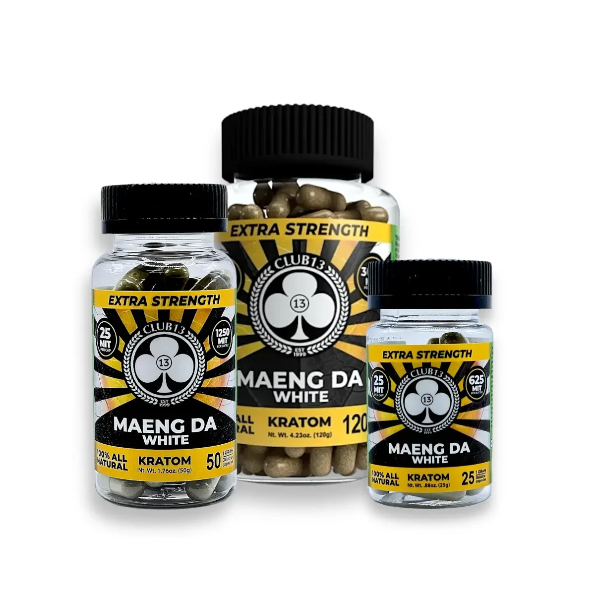 club 13 kratom extra strength capsules maeng da white set 17467