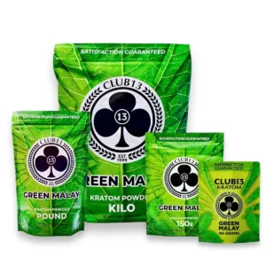 club 13 kratom powder green malay set 01625