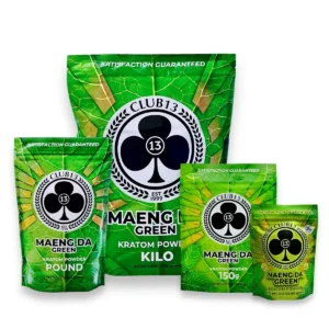 club 13 kratom powder maeng da green set 11177